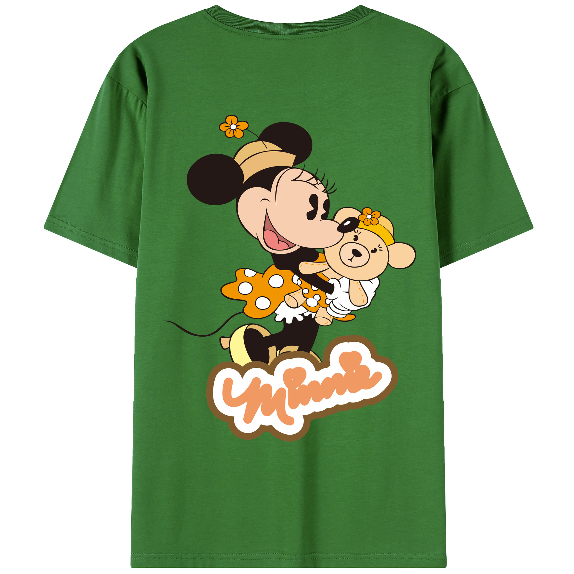 （画像用） ミッキーマウス Mickey Mouse レディース半袖Tシャツ(バックプリント)